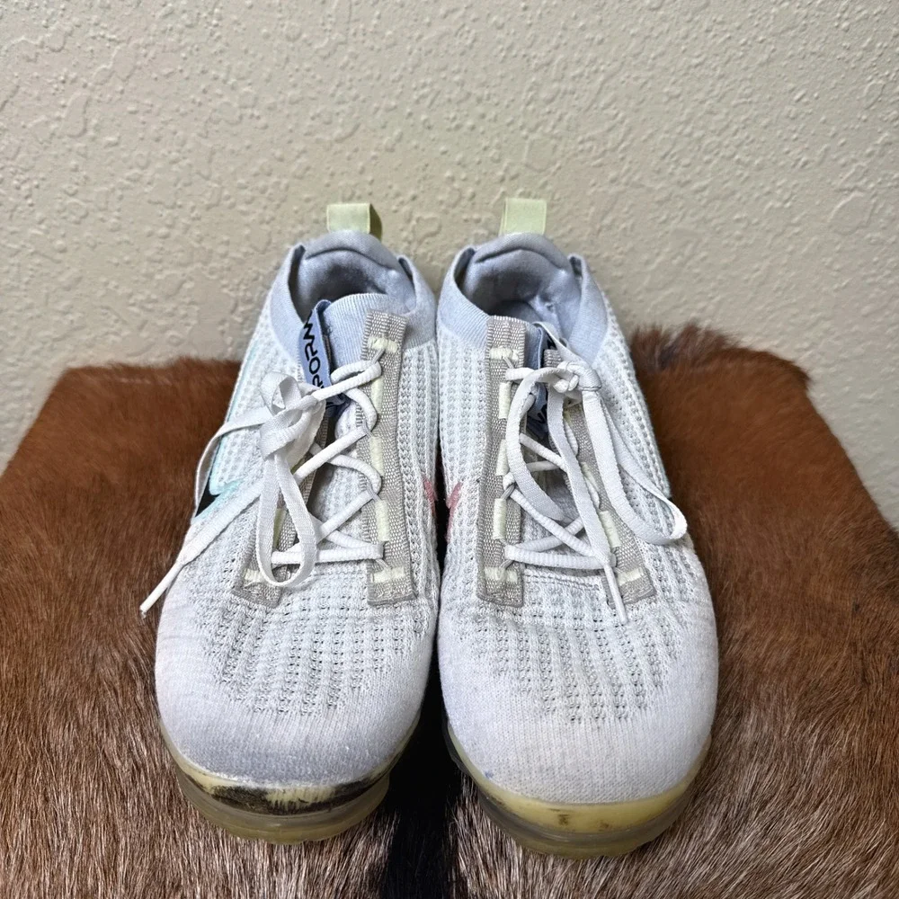 Nike Air VaporMax 7Y 2021 FK Youth White Mis Matched‎ Swoosh DQ7758-100 Run Gym